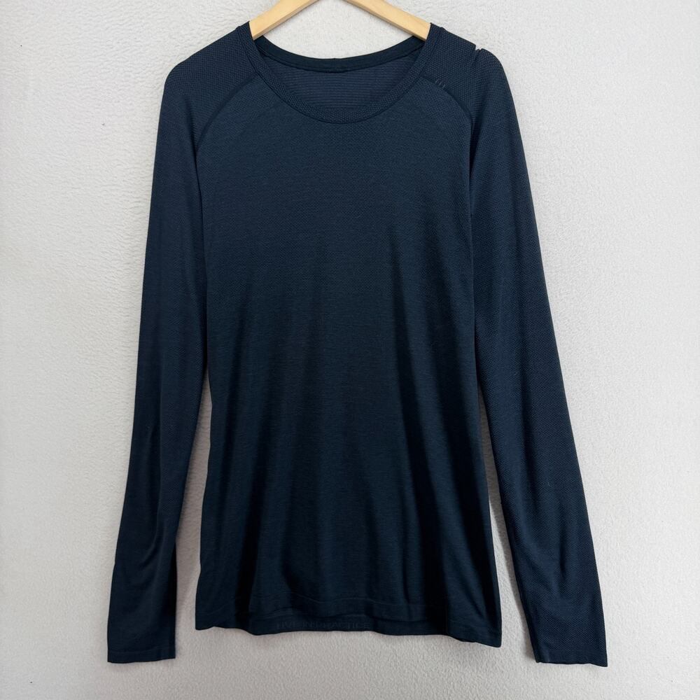 LULULEMON Shirt Mens XL Metal Vent Tech Texture Performance Gym Long Sleeve Blue